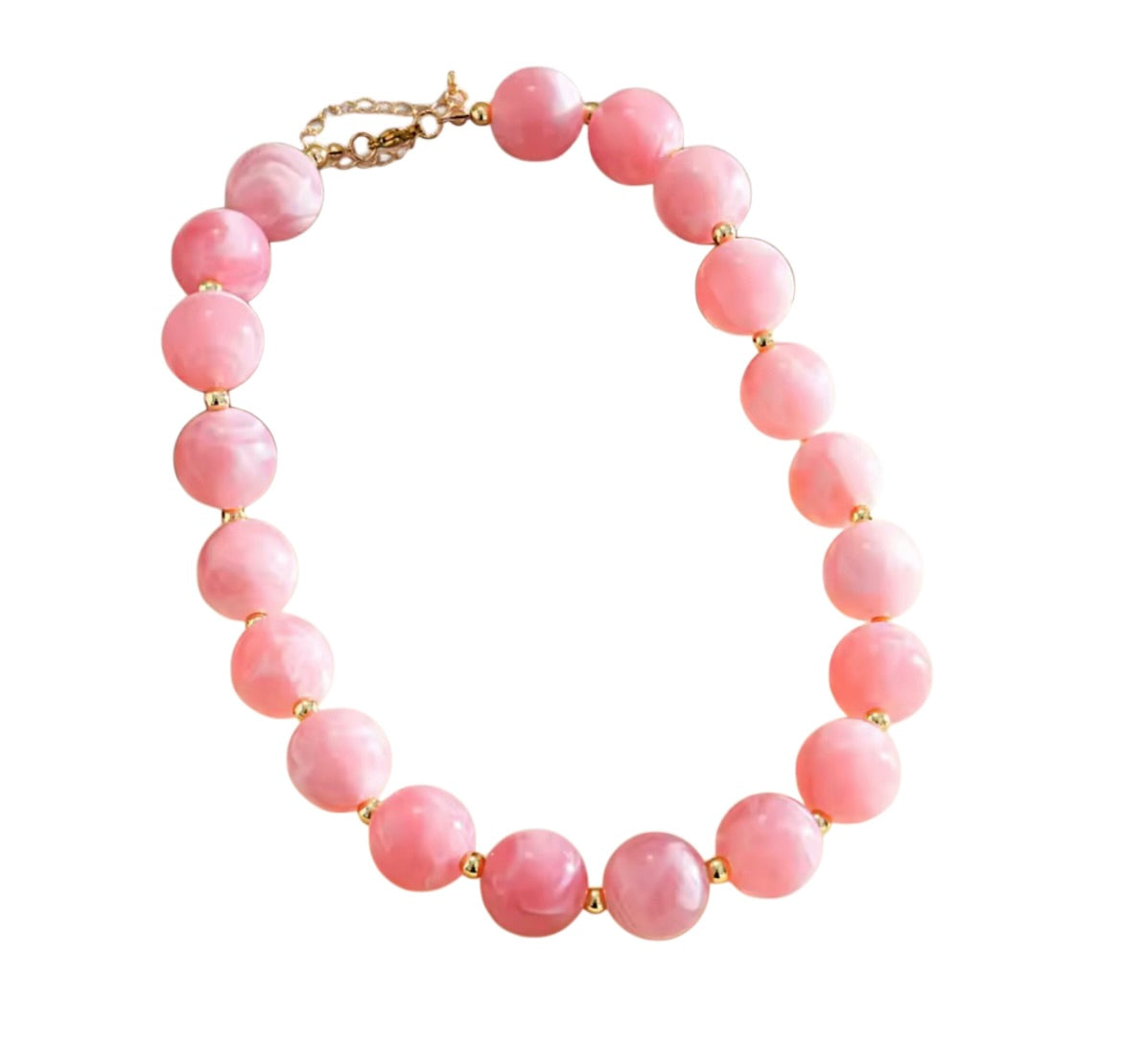Tessie Pink Beaded Necklace