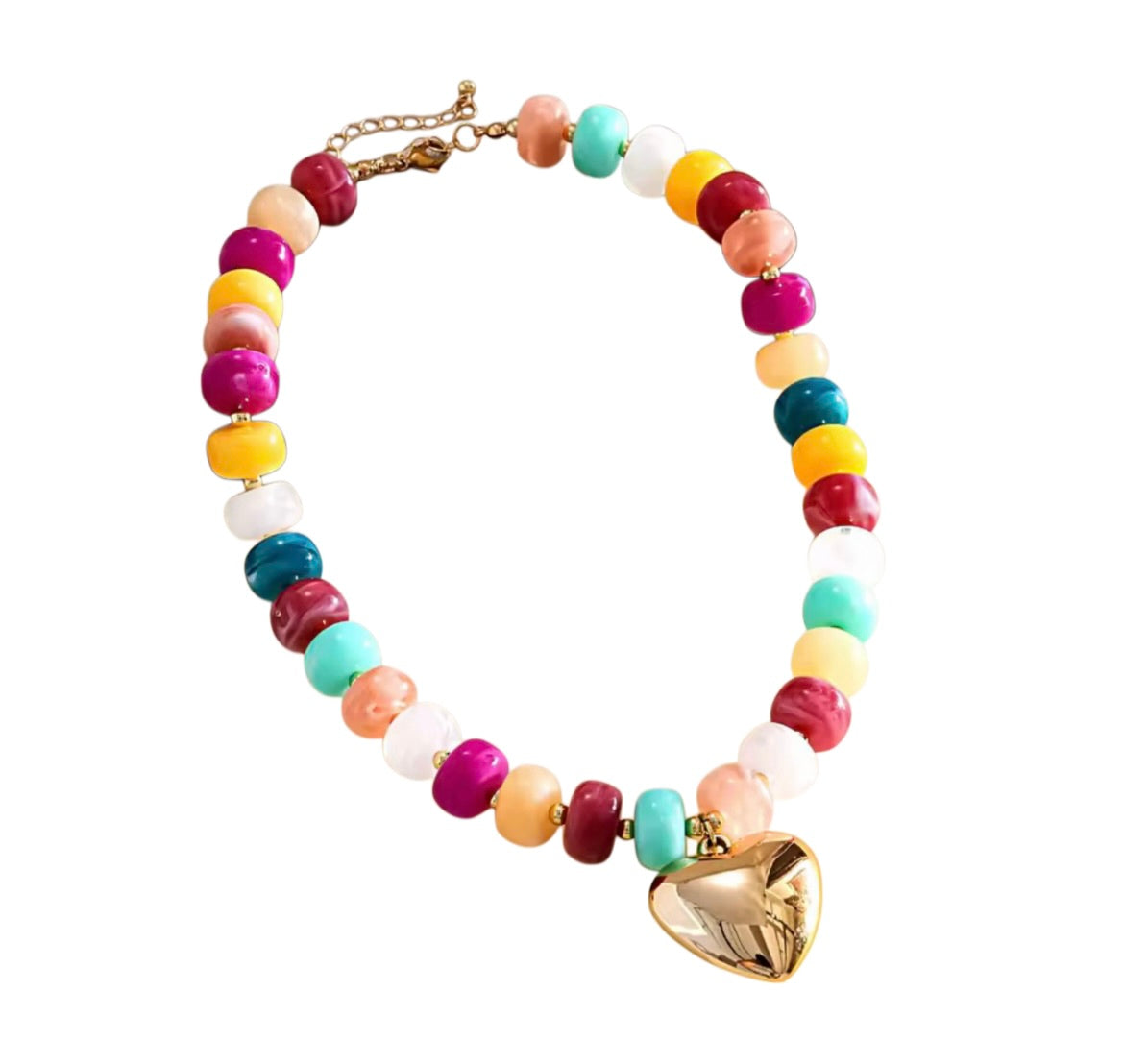 Beth Beaded Heart Necklace