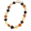 Amber Beaded Heart Necklace