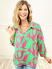 It's Electrifying Geo Print Woven Top with Flowy Fit