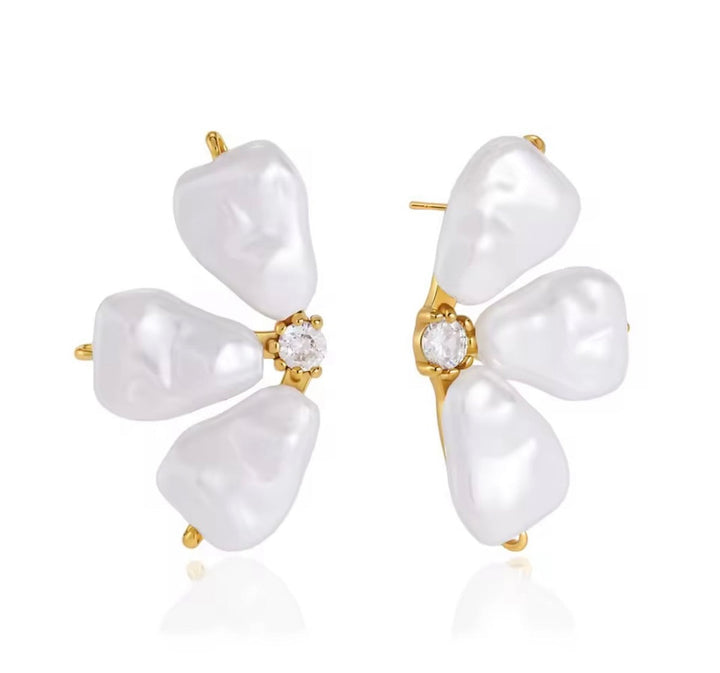 Alex Pearl Flower Earrings