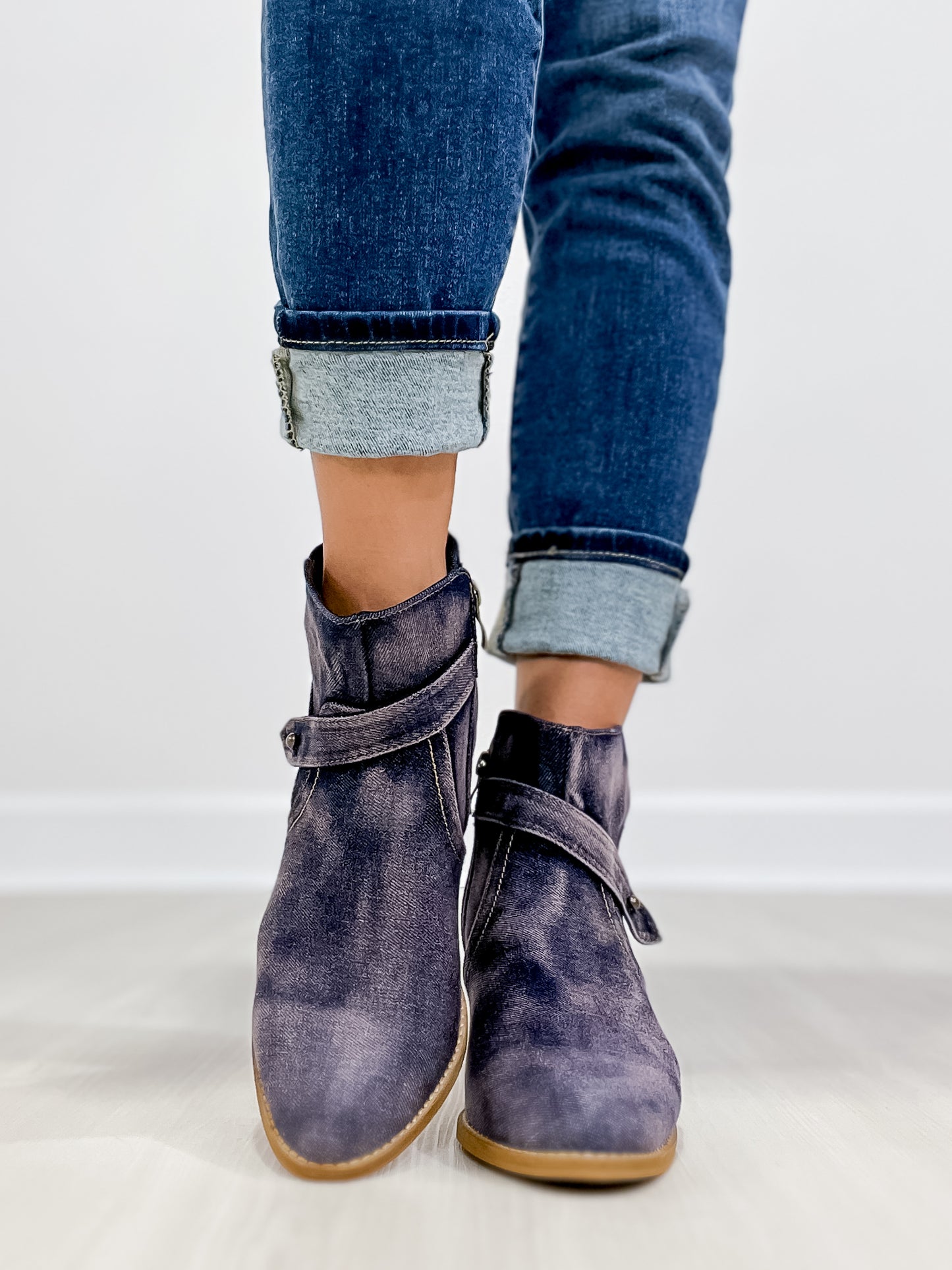 Corkys Fed Up Booties in WASHED BLUE DENIM