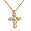 Rachel Pearl Cross Necklace