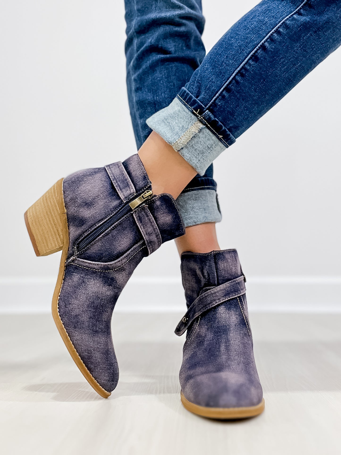 Corkys Fed Up Booties in WASHED BLUE DENIM