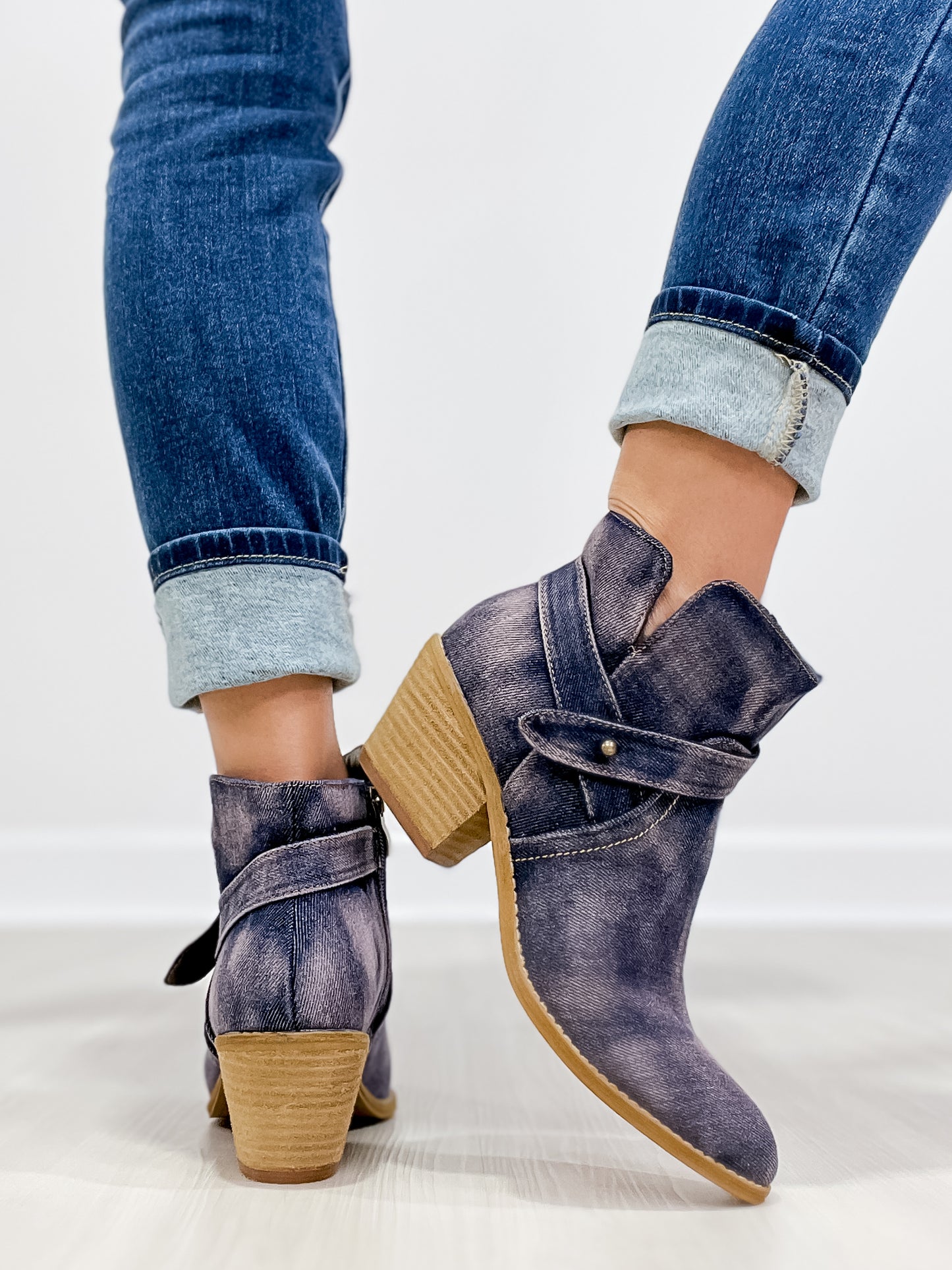 Corkys Fed Up Booties in WASHED BLUE DENIM