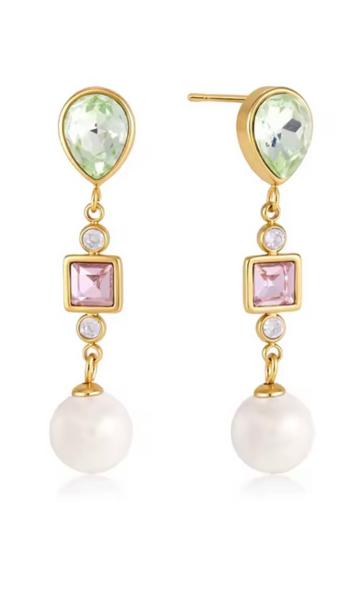 Danielle Crystal Pearl Earrings