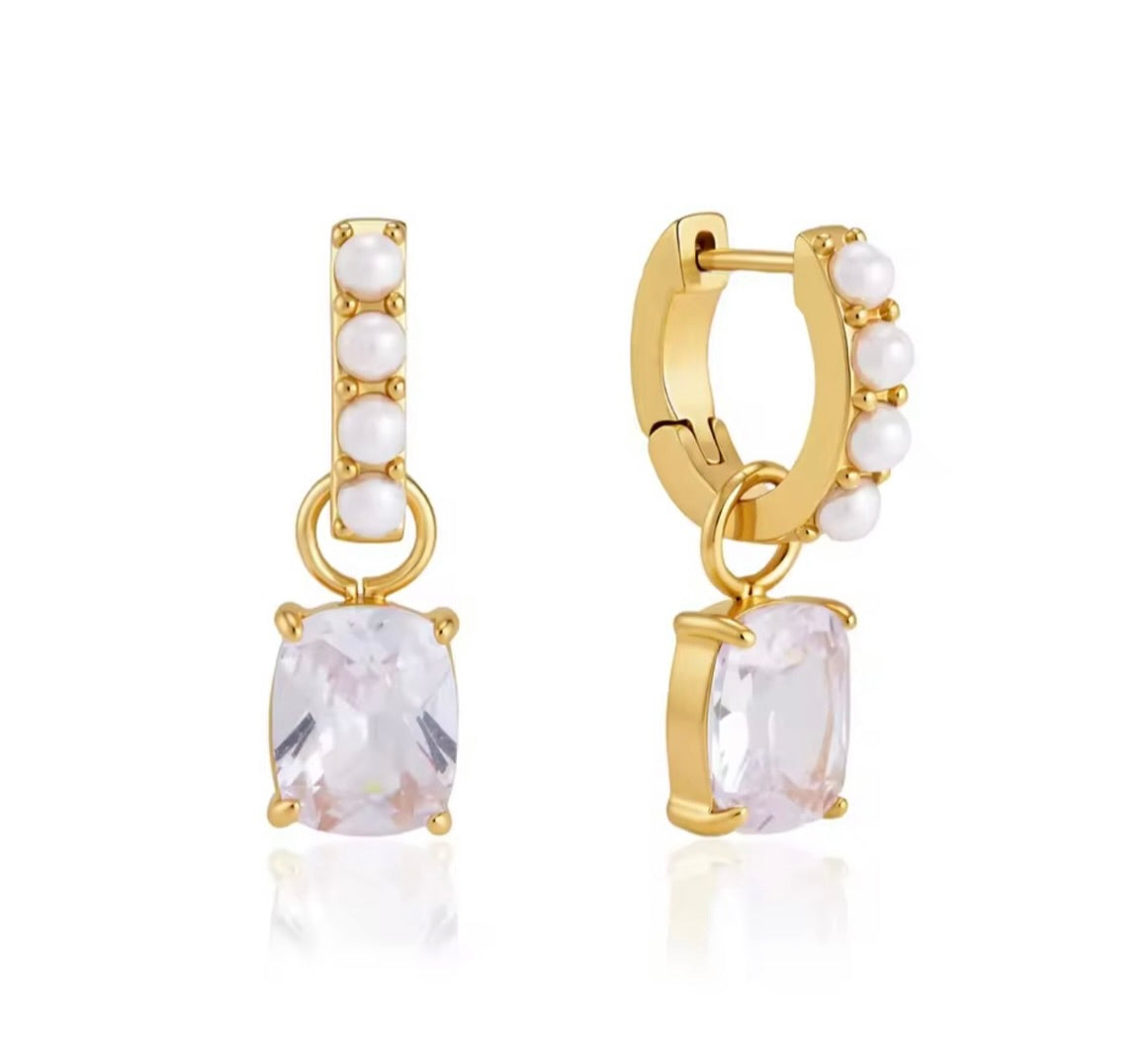 Libby Diamond Huggie Hoops