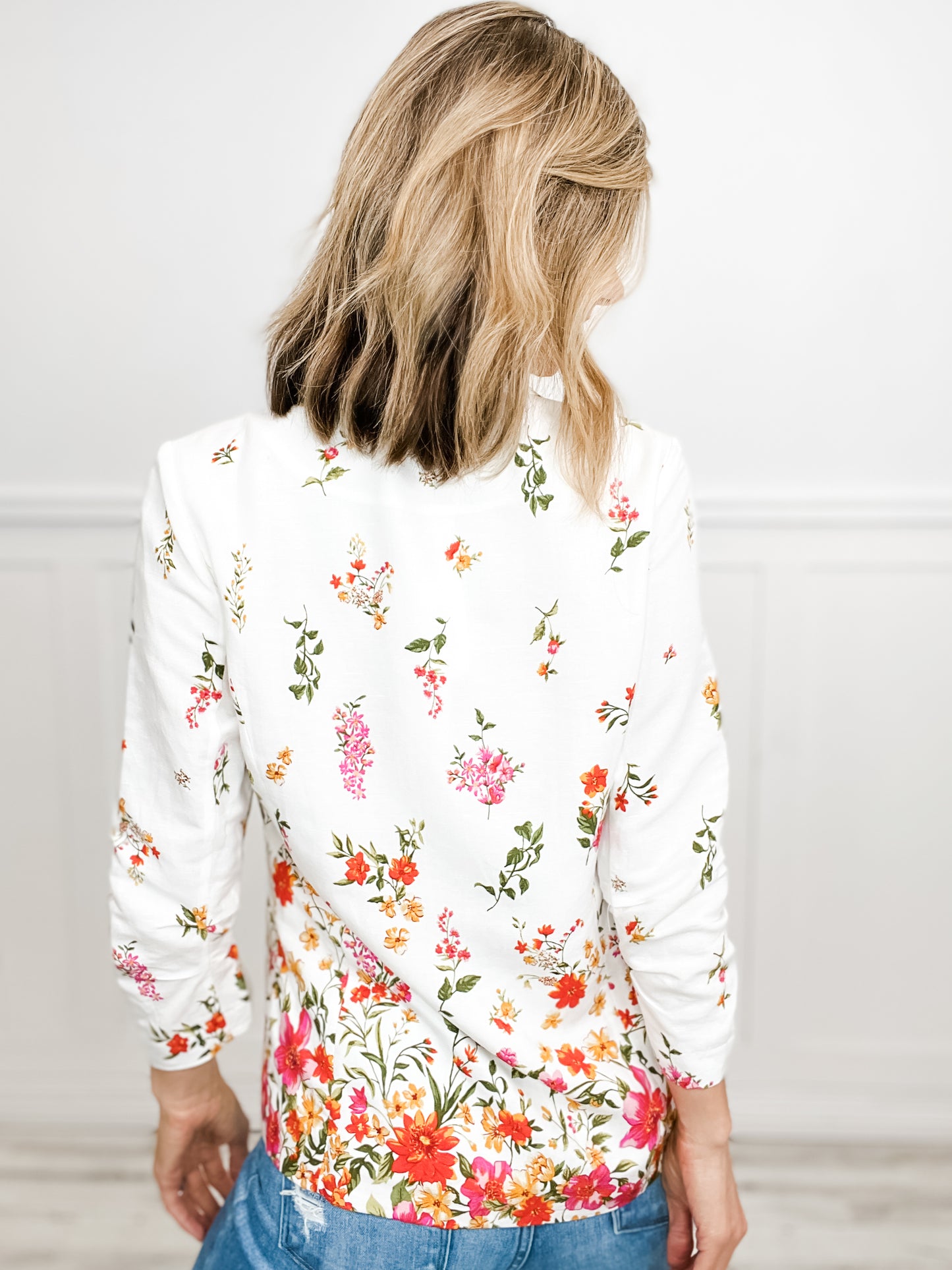 Sweet Like Sunday Mornings Floral Border Printer Blazer