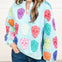 Queen of Sparkles Light Blue Multi Color Sugar Skull Sweatshirt