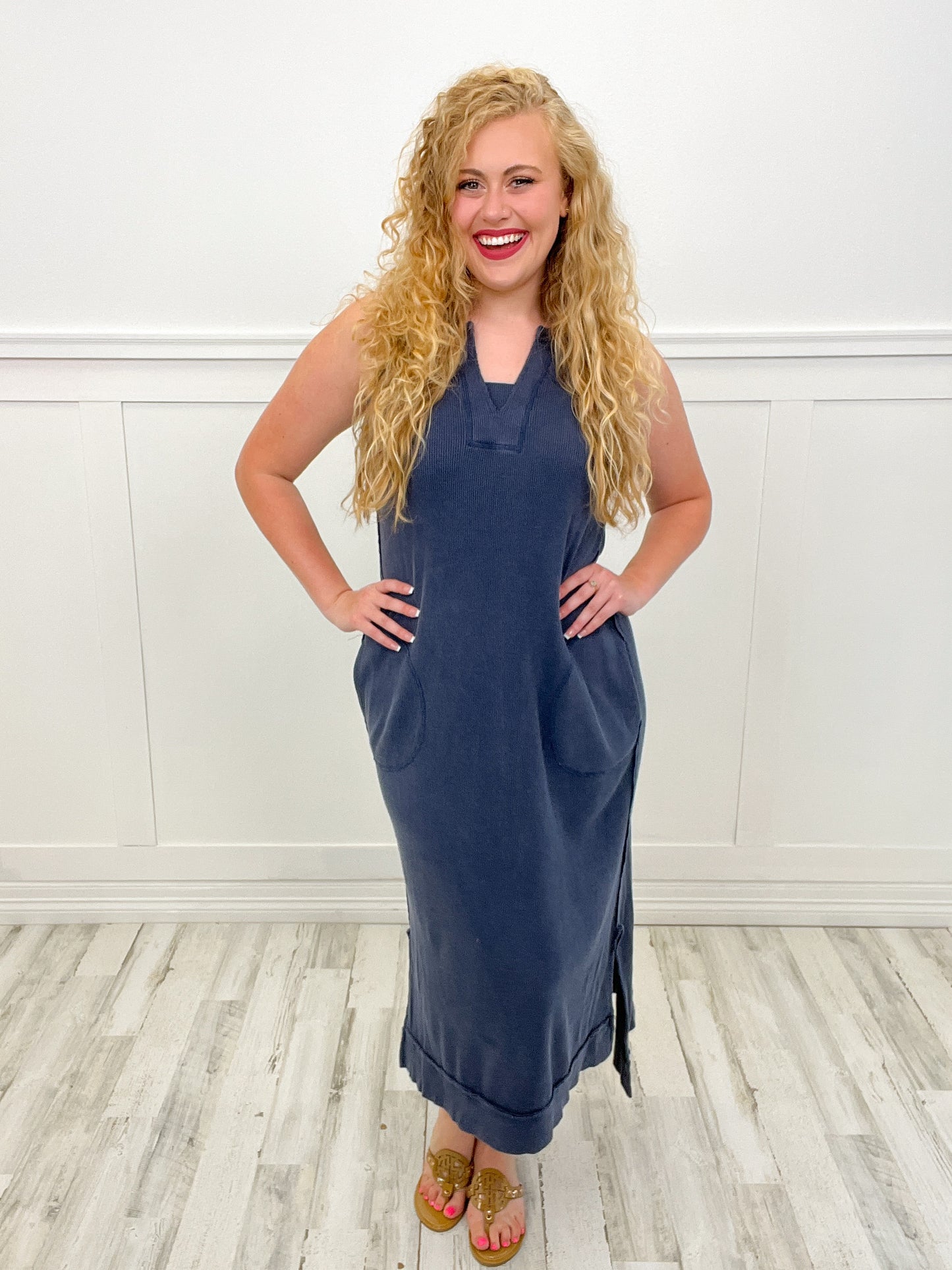 Take Me Shopping Mineral Washed Maxi Dress