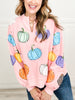 Queen of Sparkles Light Pink Multi Pumpkin Sweatshirt