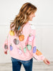 Queen of Sparkles Light Pink Multi Pumpkin Sweatshirt