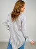 Pinstripe Pattern Collared Long Sleeve Shirt