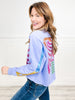 Queen of Sparkles Purple Multi Skelton Sweatshirt