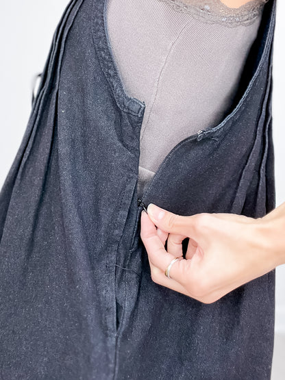 V-neck Sleeveless Denim Romper