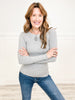 Long Sleeve Solid Knit Lightweight Sweater Top