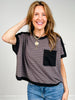 Dolman Sleeve Textured Knit Casual Top