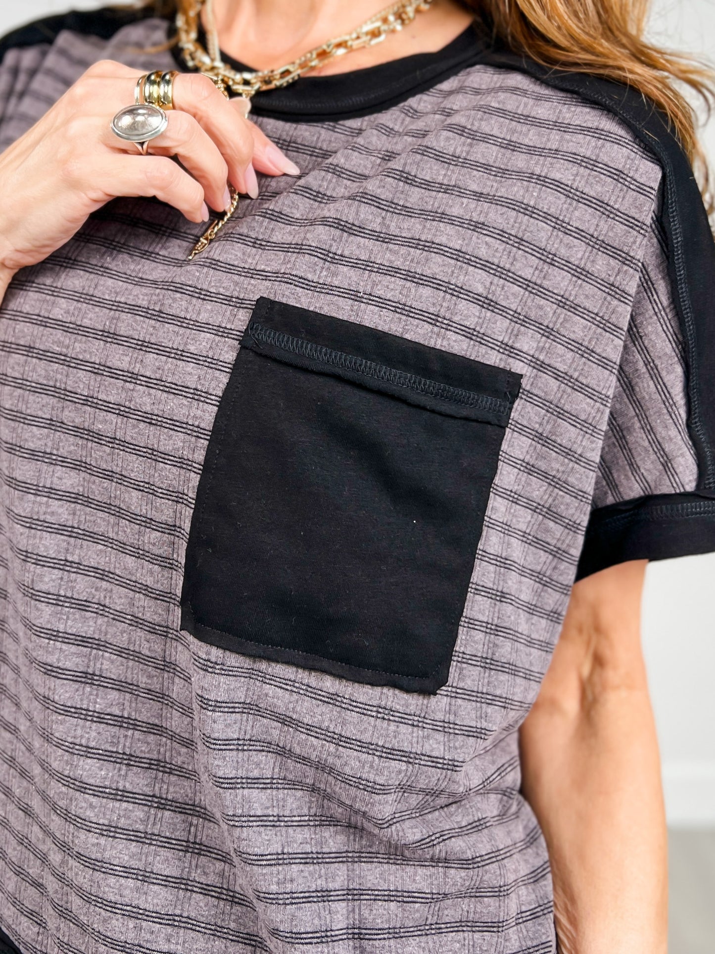 Dolman Sleeve Textured Knit Casual Top