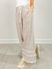 Vintage Striped Print Wide Leg Pants