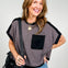 Dolman Sleeve Textured Knit Casual Top