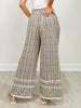 Vintage Striped Print Wide Leg Pants