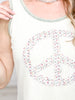 Free Spirit Scoop Neck Peace Patch Tank Top