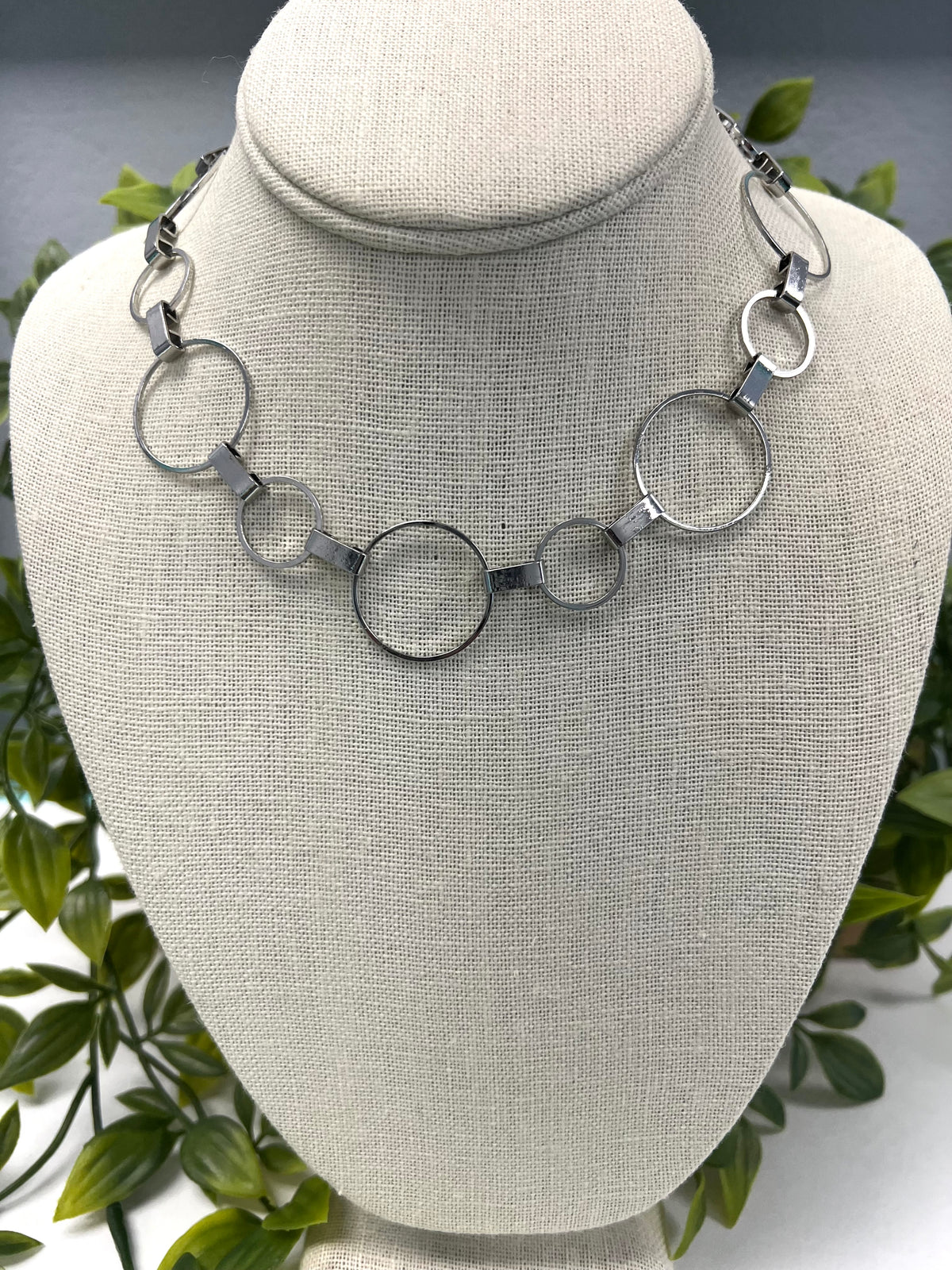 Silver Multi Circle Necklace