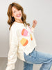 Candy Corn Applique Long Sleeve Top