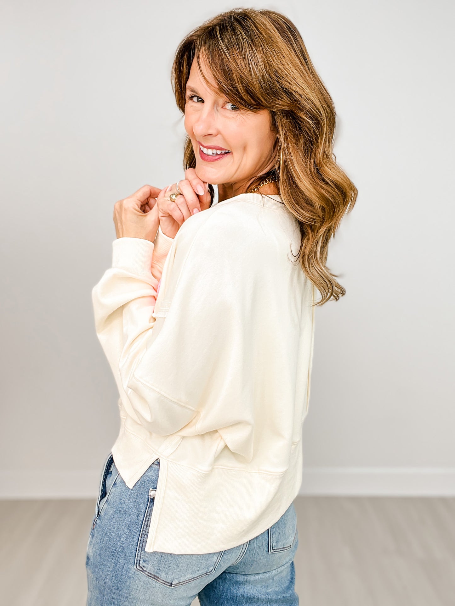 Candy Corn Applique Long Sleeve Top