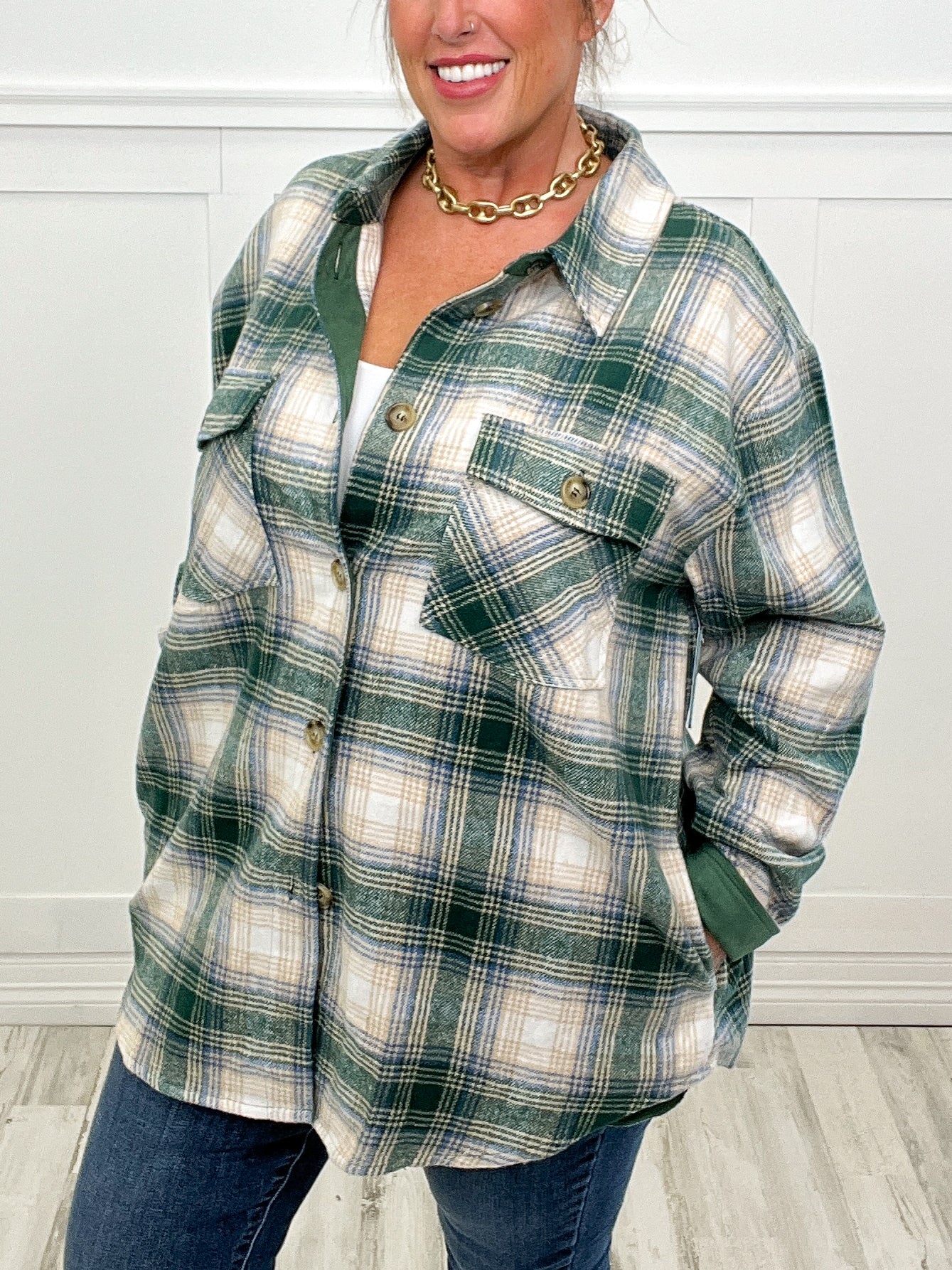 Get Outside For Fall Plaid Top