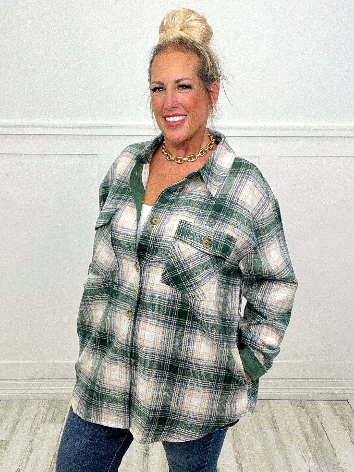 Get Outside For Fall Plaid Top