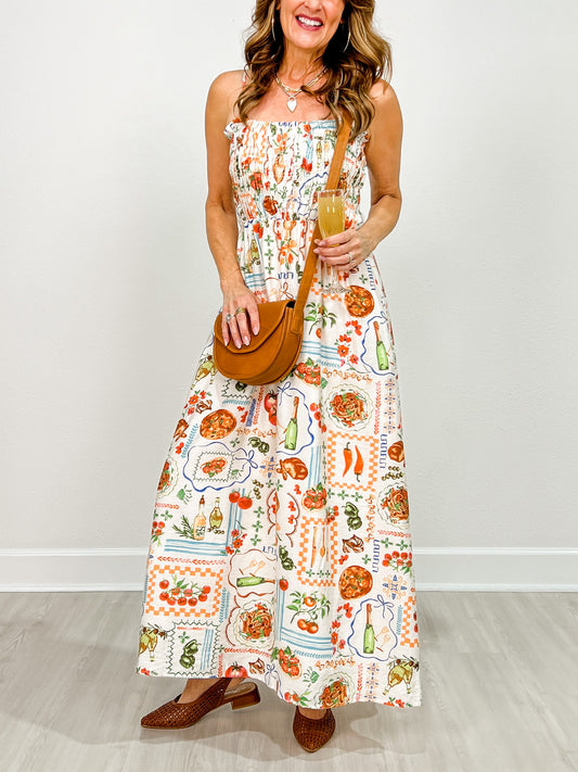 Sleeveless Smocked Top Maxi Dress