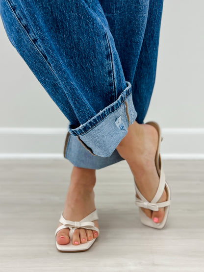 Corkys Dainty Sandals in Ivory Patent