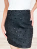 Suede All Over Stones Stretch Mini Skirt