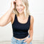 Seamless Lace Scoop Neck Tank Top