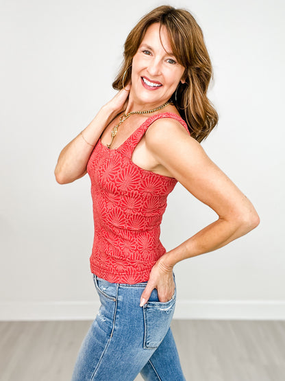 Lace Textured Square Top