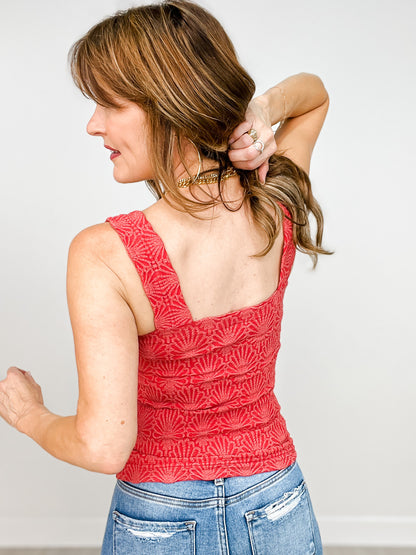 Lace Textured Square Top