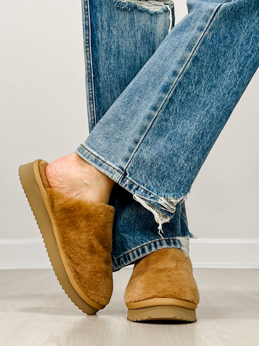 Corkys Comfy Slip-On Slides in TAN