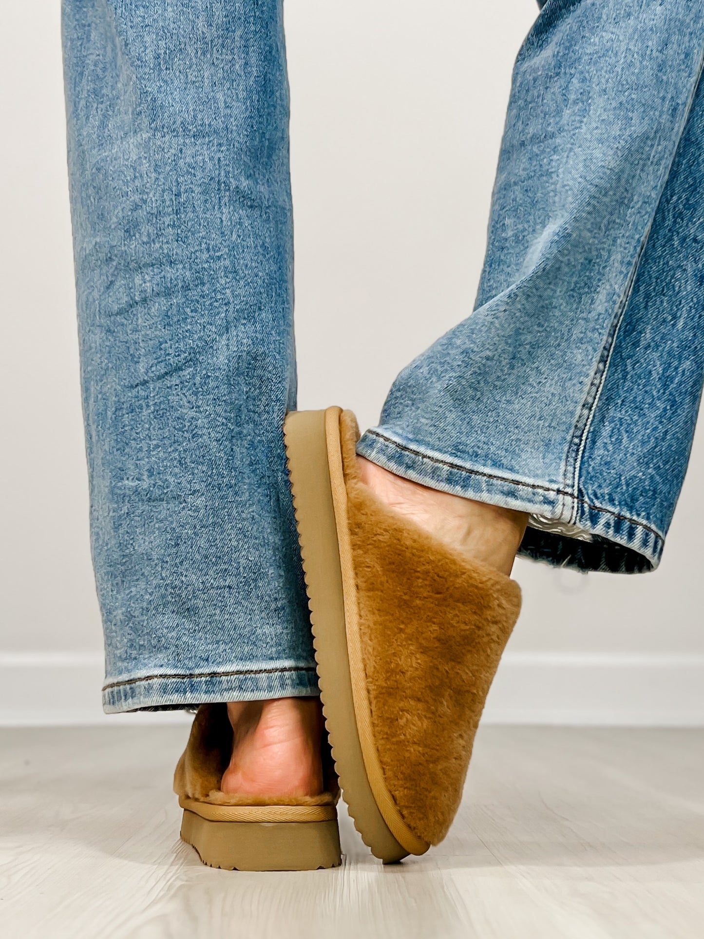 Corkys Comfy Slip-On Slides in TAN