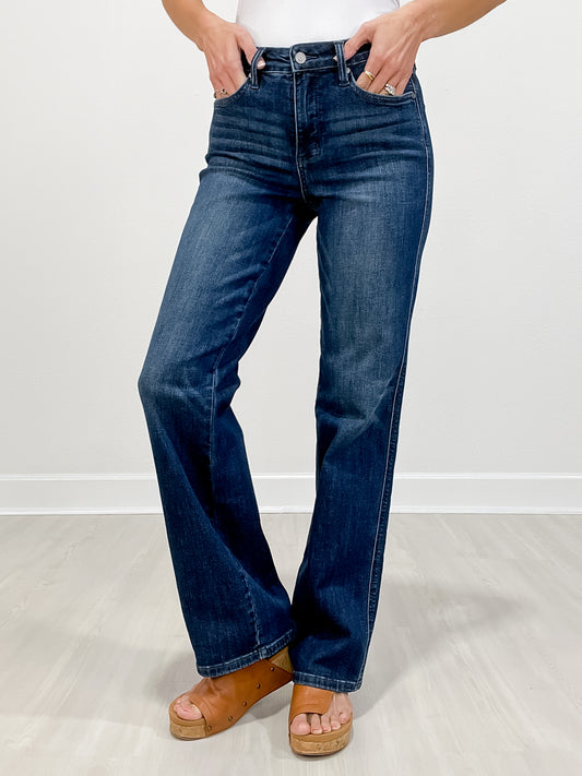 Judy Blue ALL OR NOTHING Mid-Rise Tummy Control Classic Straight Leg Jeans