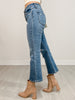 Risen JUNIPER Mid-Rise Button Down Cropped Flare Jeans