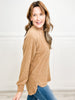 Brushed Mélange Hacci Oversized Henley Top - GROUP A