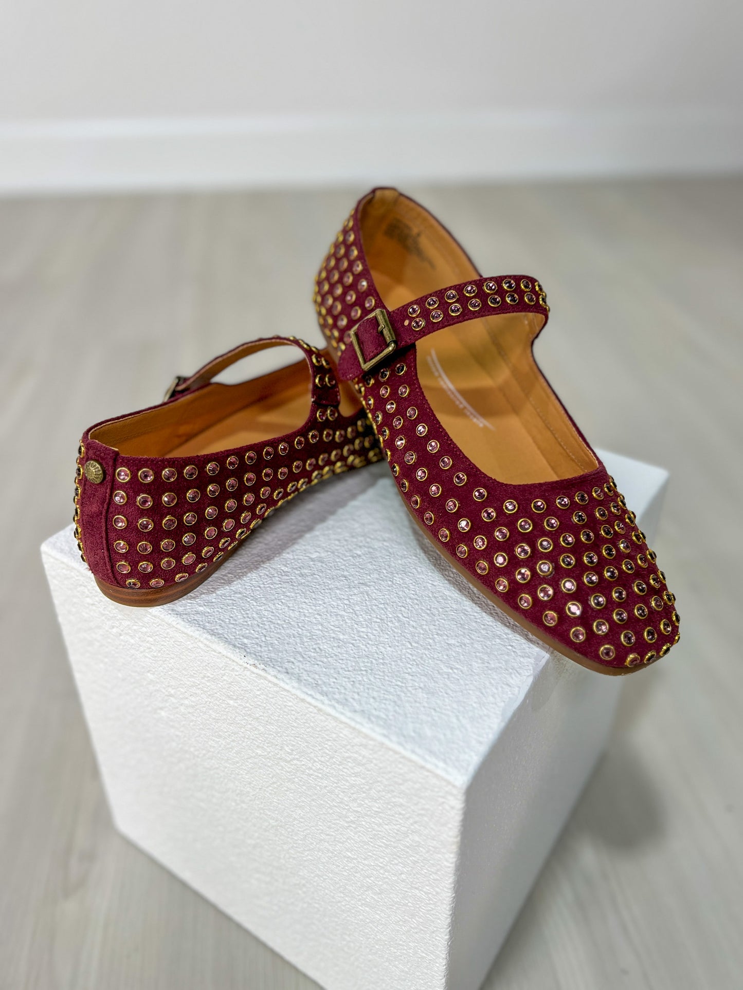 Yellowbox Cantara Mary Jane Flats in Burgundy
