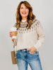 Fair Isle Pattern Long Sleeve Knit Sweater