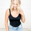 Deep V-Neck Ribbed Crop Top