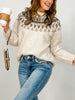 Fair Isle Pattern Long Sleeve Knit Sweater
