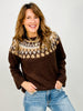 Fair Isle Pattern Long Sleeve Knit Sweater