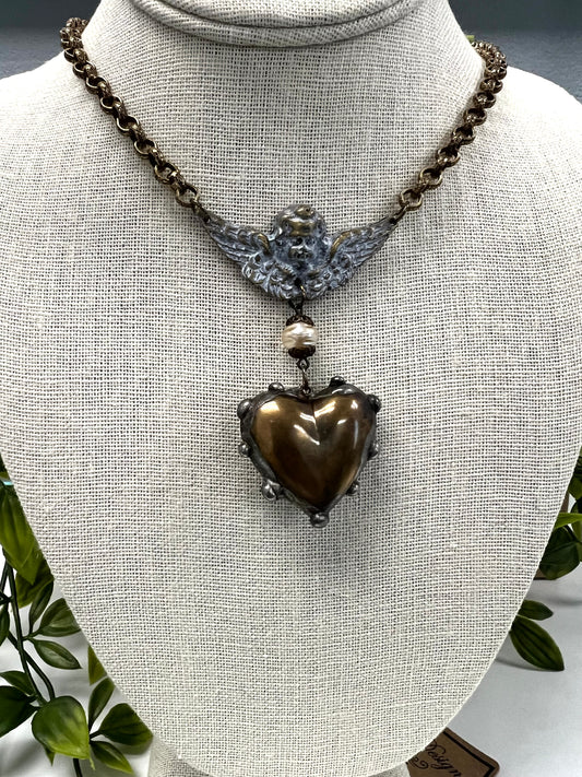 Erin Knight Cherub Heart Necklace