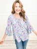 Baby Floral Tunic Top with Waterfall Bell Sleeves