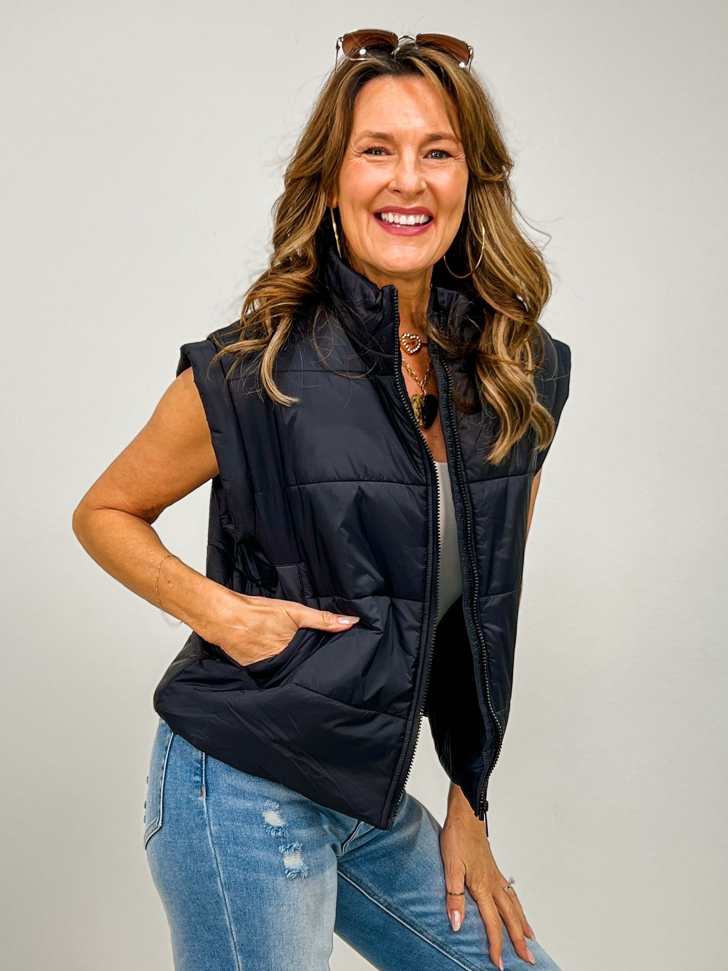 Sleeveless Oversized Puffer Vest